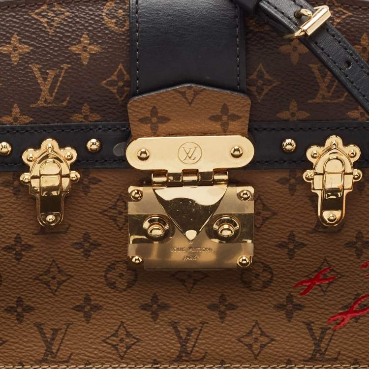 Pre Owned Louis Vuitton Reverse Monogram Canvas Trunk Clutch Bag