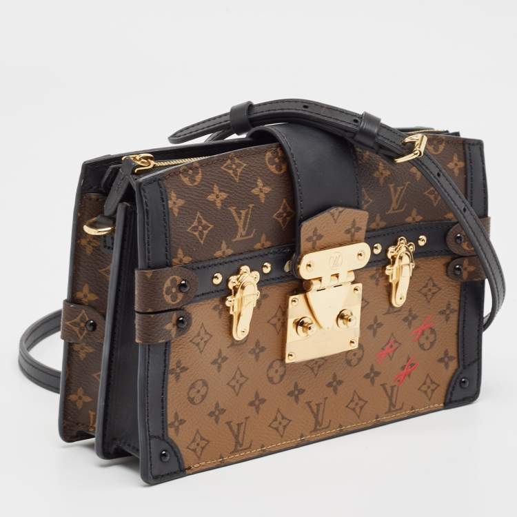 Pre Owned Louis Vuitton Reverse Monogram Canvas Trunk Clutch Bag