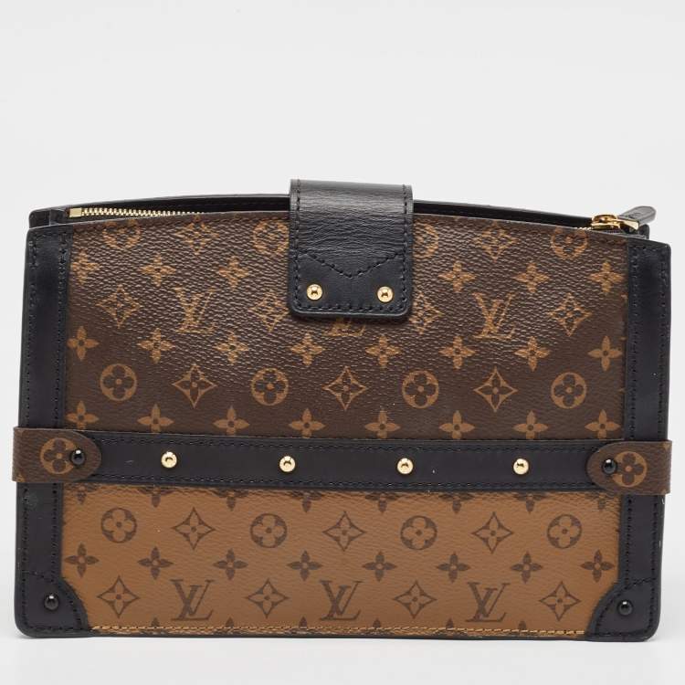 Pre Owned Louis Vuitton Reverse Monogram Canvas Trunk Clutch Bag