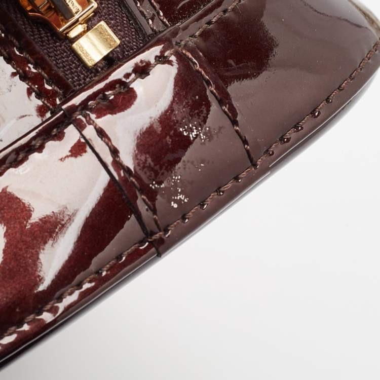 Pre Owned Louis Vuitton Amarante Monogram Vernis Alma BB Bag