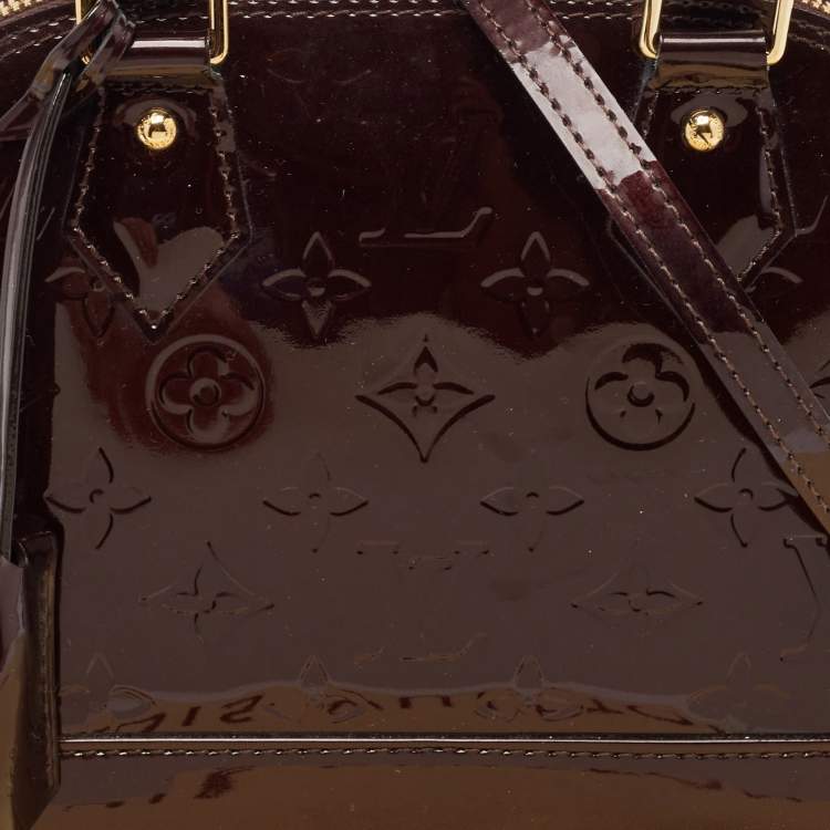 Pre Owned Louis Vuitton Amarante Monogram Vernis Alma BB Bag