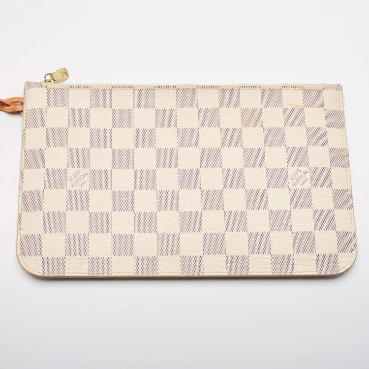 Pre Owned Louis Vuitton Damier Azur Canvas Neverfull MM Bag