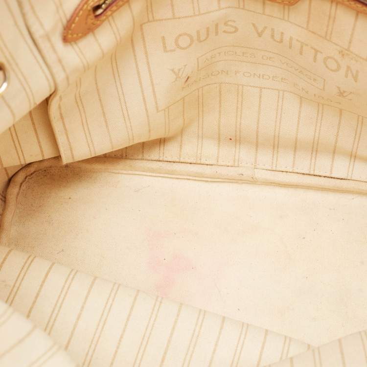 Pre Owned Louis Vuitton Damier Azur Canvas Neverfull MM Bag