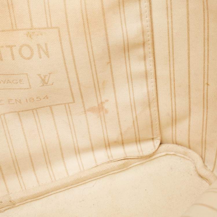 Pre Owned Louis Vuitton Damier Azur Canvas Neverfull MM Bag