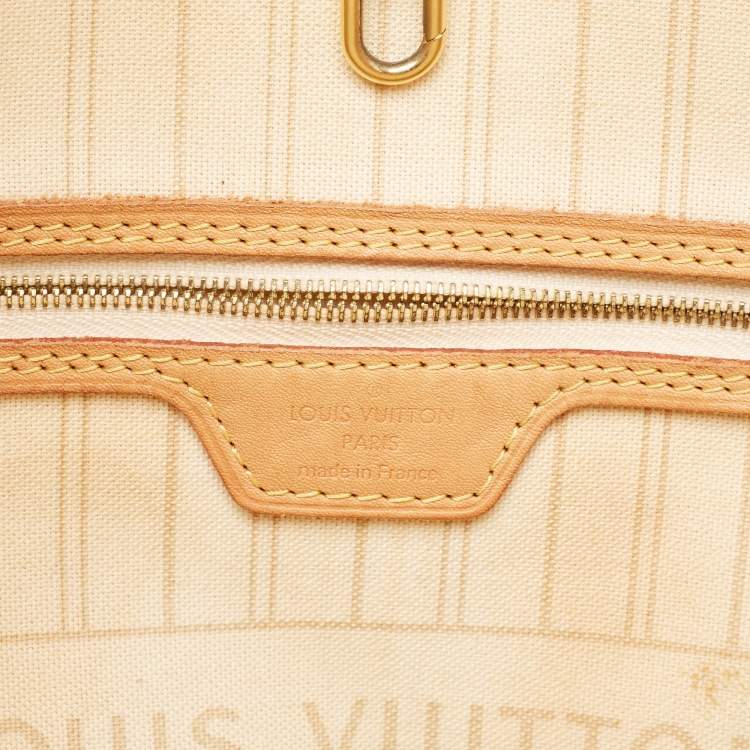 Pre Owned Louis Vuitton Damier Azur Canvas Neverfull MM Bag