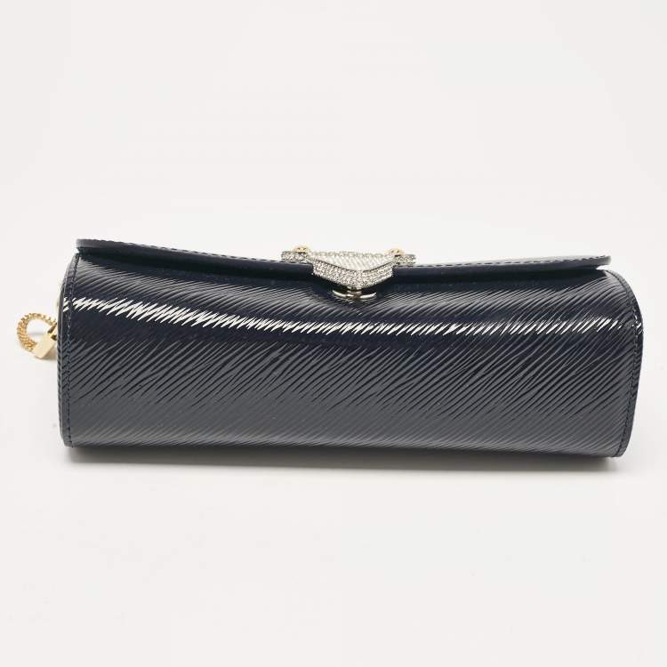 Pre Owned Louis Vuitton Navy Blue Electric Epi Leather Night Box