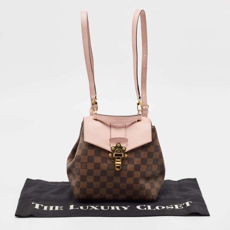 مملوكة مسبقًا Louis Vuitton Magnolia Pink Damier Ebene Canvas Clapton Backpack