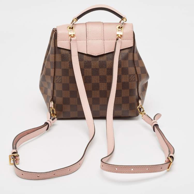 مملوكة مسبقًا Louis Vuitton Magnolia Pink Damier Ebene Canvas Clapton Backpack