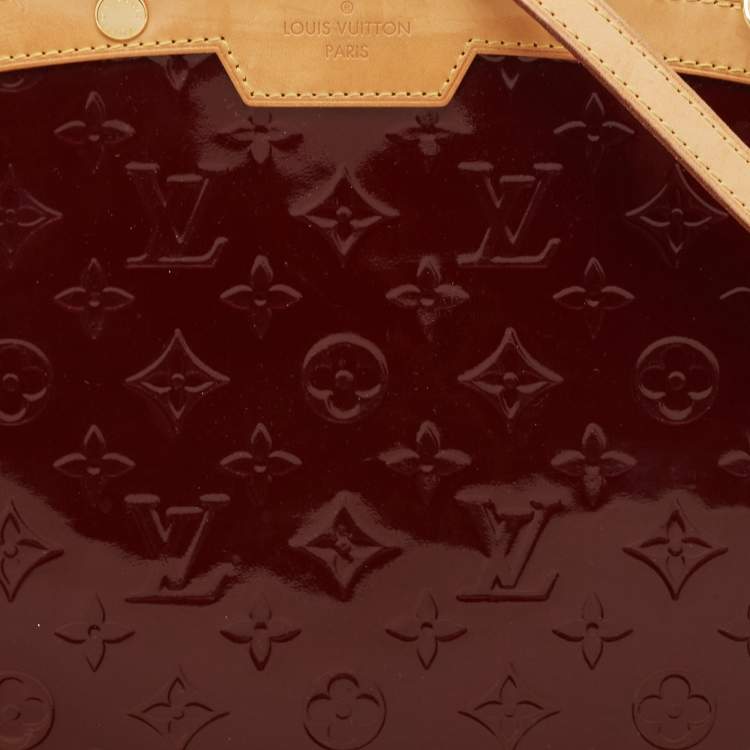Pre Owned Louis Vuitton Amarante Monogram Vernis Brea MM Bag