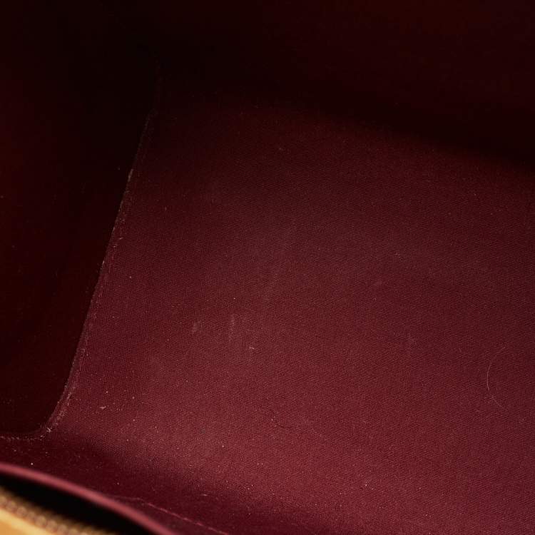 Pre Owned Louis Vuitton Amarante Monogram Vernis Brea MM Bag