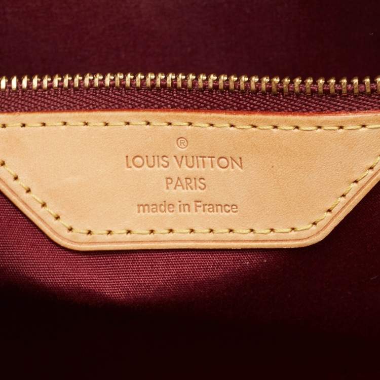 Pre Owned Louis Vuitton Amarante Monogram Vernis Brea MM Bag