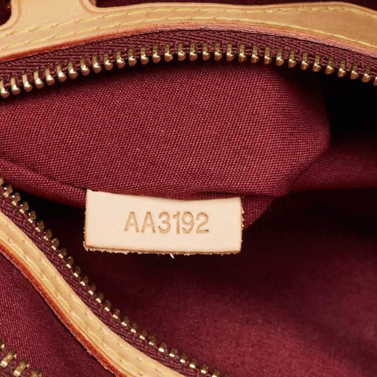 Pre Owned Louis Vuitton Amarante Monogram Vernis Brea MM Bag