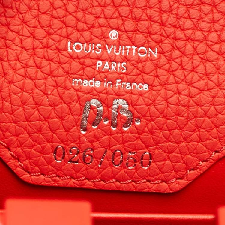 Pre Owned Louis Vuitton Red/Black Taurillon Leather Artycapucines MM Bag