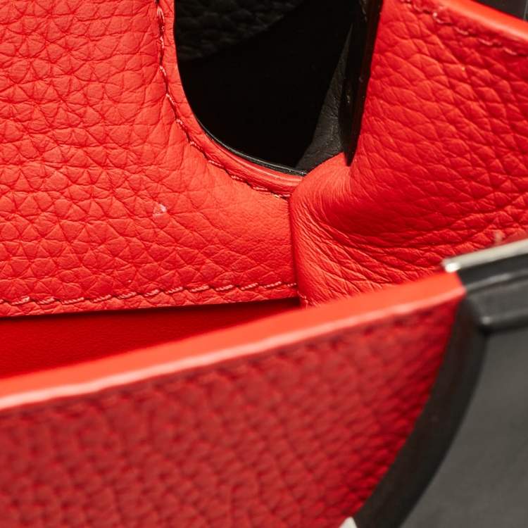 Pre Owned Louis Vuitton Red/Black Taurillon Leather Artycapucines MM Bag