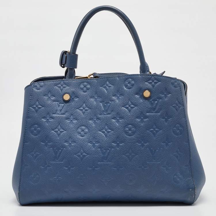 Pre Owned Louis Vuitton Iris Monogram Empreinte Leather Montaigne MM Bag