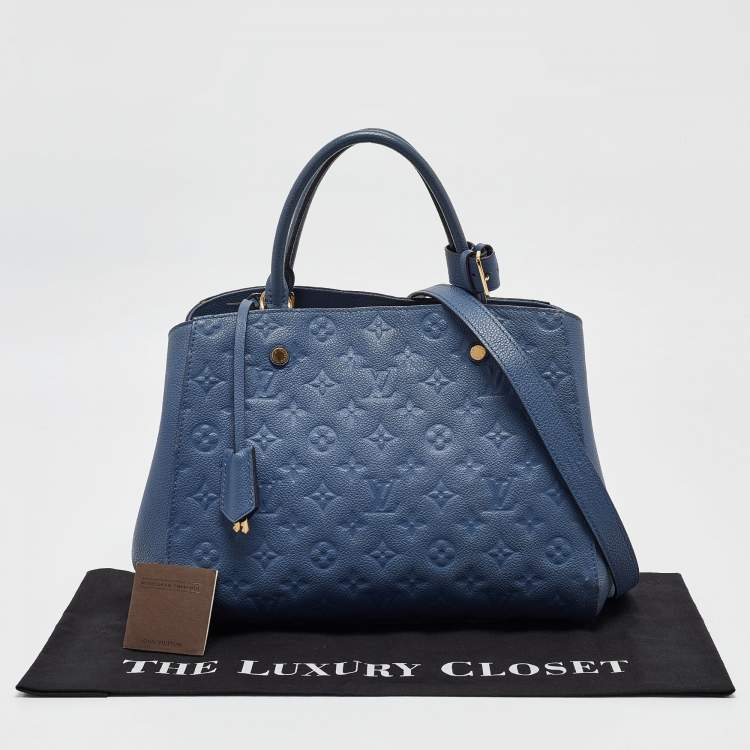 Pre Owned Louis Vuitton Iris Monogram Empreinte Leather Montaigne MM Bag