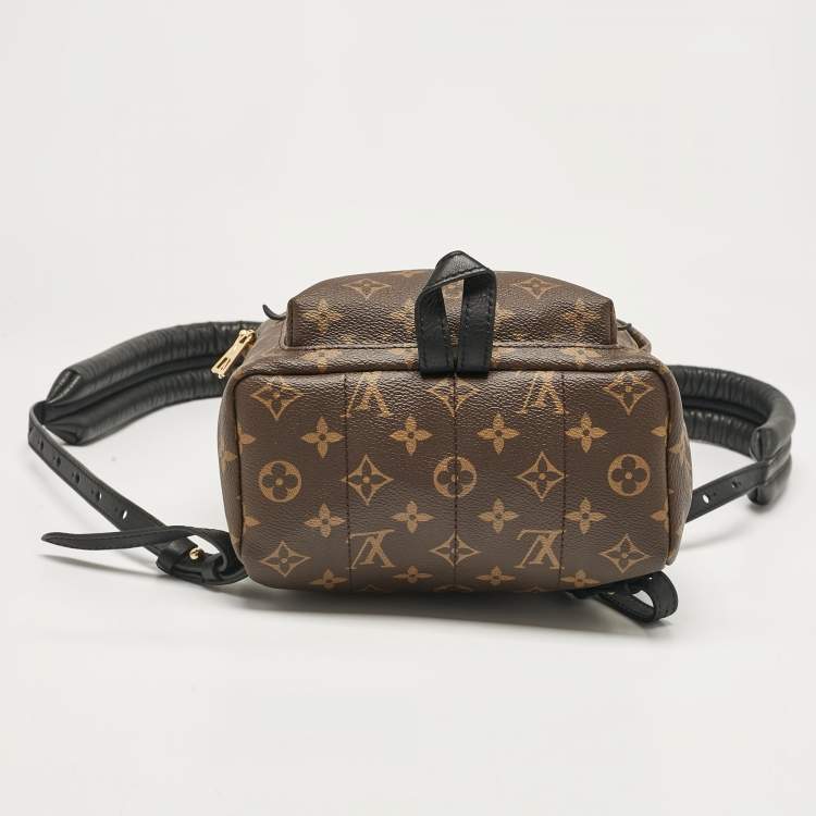 Pre Owned Louis Vuitton Black Monogram Canvas Palm Springs PM Backpack