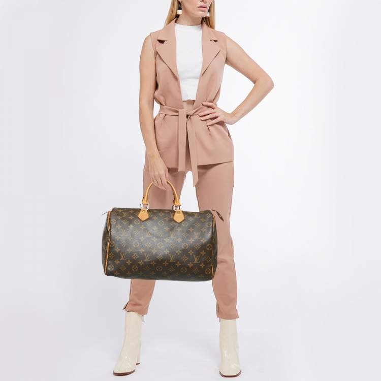 Pre Owned Louis Vuitton Monogram Canvas Speedy 35 Bag