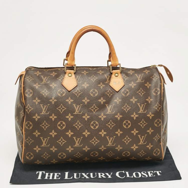 Pre Owned Louis Vuitton Monogram Canvas Speedy 35 Bag