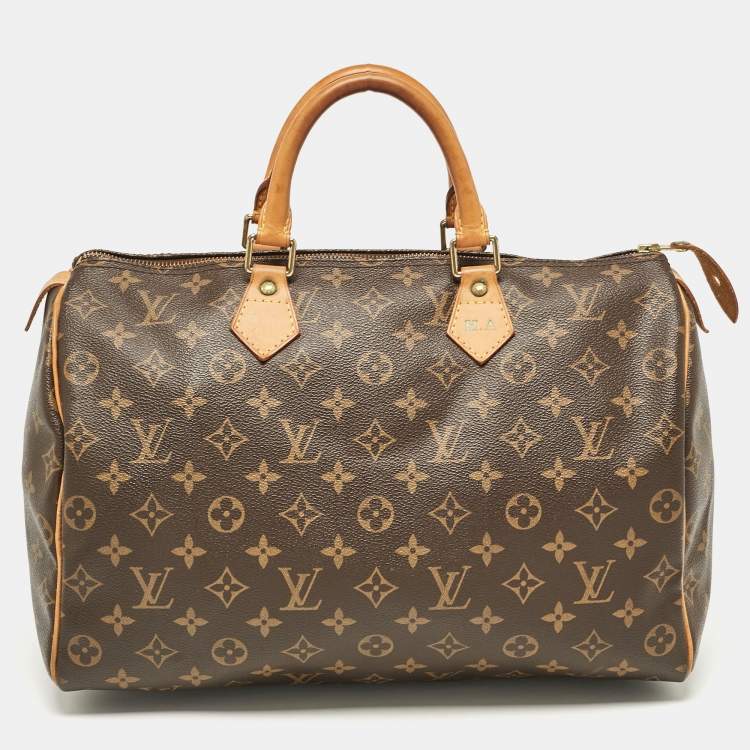Pre Owned Louis Vuitton Monogram Canvas Speedy 35 Bag