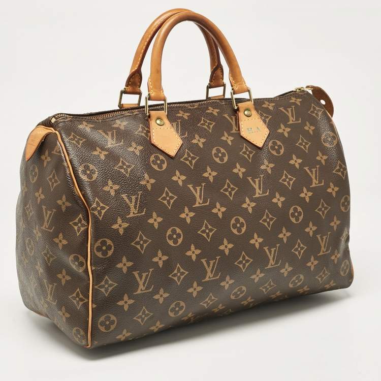 Pre Owned Louis Vuitton Monogram Canvas Speedy 35 Bag