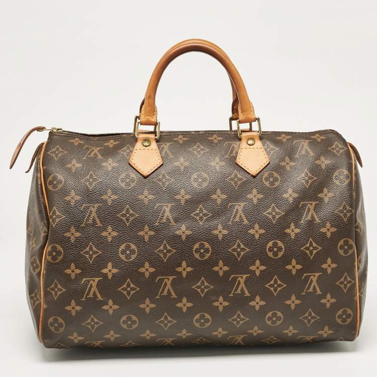Pre Owned Louis Vuitton Monogram Canvas Speedy 35 Bag