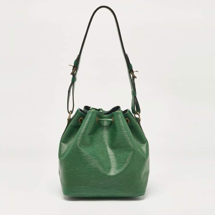 Pre Owned Louis Vuitton Green Epi Leather Petit Noe Bag