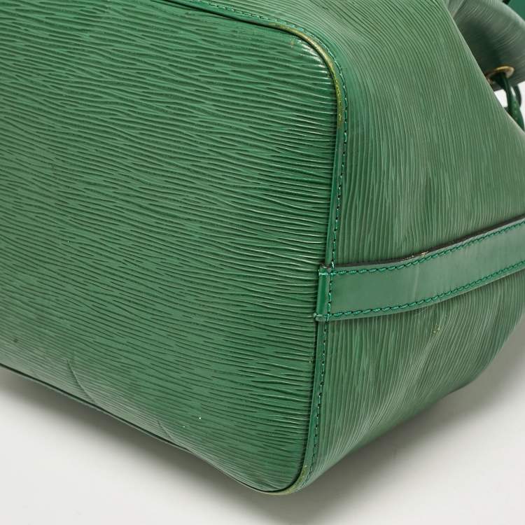 Pre Owned Louis Vuitton Green Epi Leather Petit Noe Bag