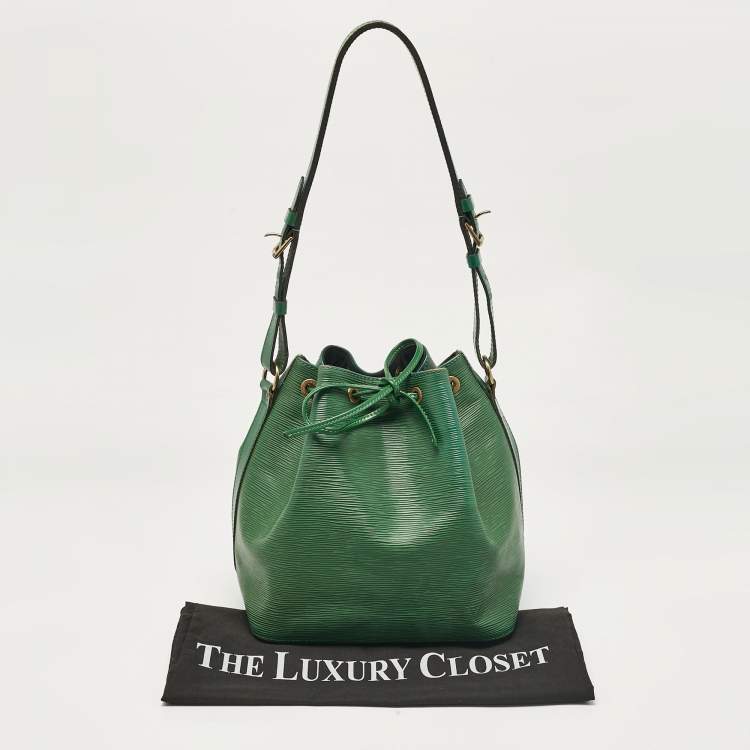 Pre Owned Louis Vuitton Green Epi Leather Petit Noe Bag
