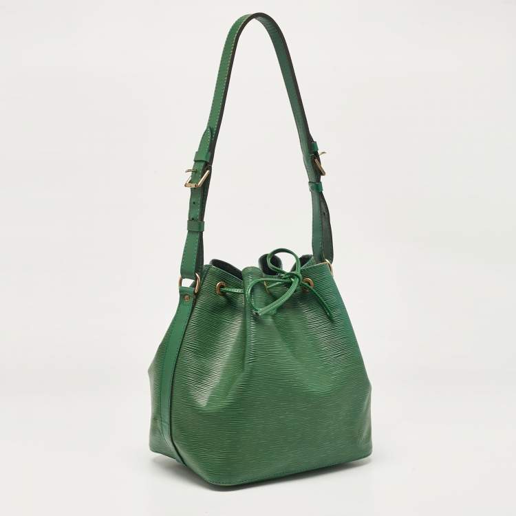 Pre Owned Louis Vuitton Green Epi Leather Petit Noe Bag