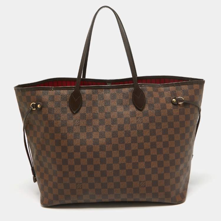 Pre Owned Louis Vuitton Damier Ebene Canvas Neverfull GM Bag