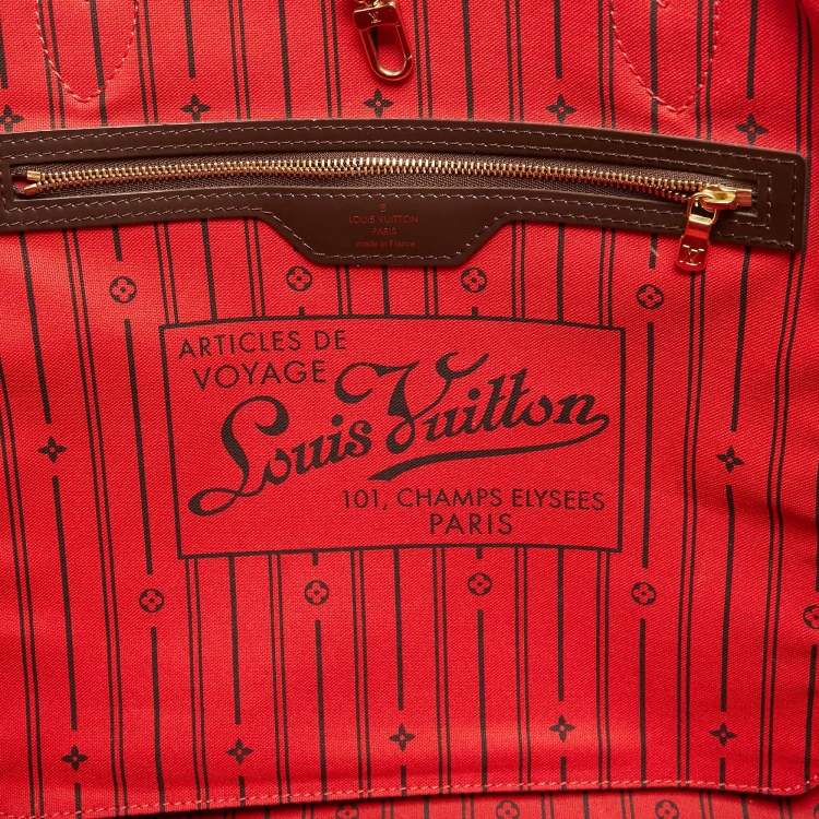 Pre Owned Louis Vuitton Damier Ebene Canvas Neverfull GM Bag