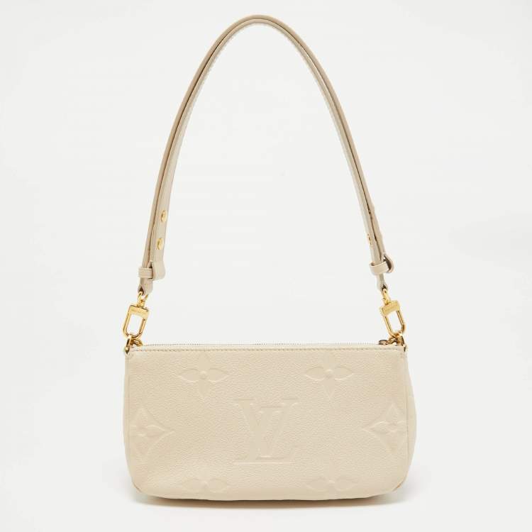 Pre Owned Louis Vuitton Cream Empreinte Leather Multi Pochette Accessoires Bag