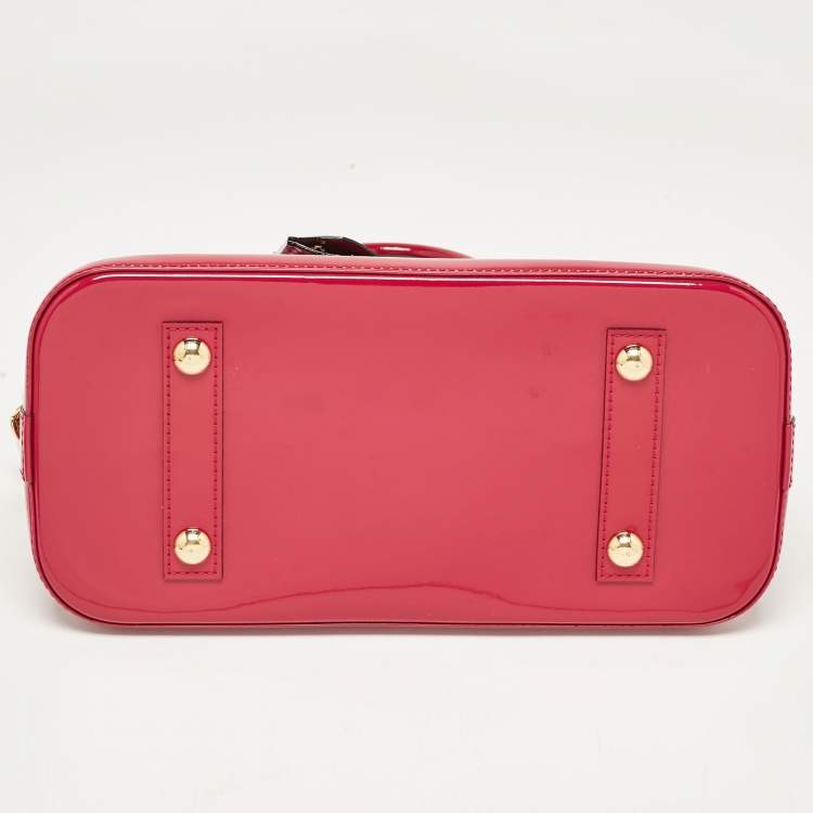 Pre Owned Louis Vuitton Indian Rose Monogram Vernis Alma PM Bag