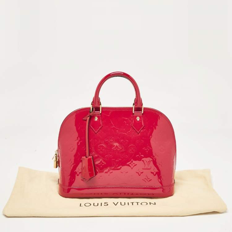 Pre Owned Louis Vuitton Indian Rose Monogram Vernis Alma PM Bag