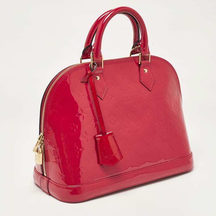 Pre Owned Louis Vuitton Indian Rose Monogram Vernis Alma PM Bag