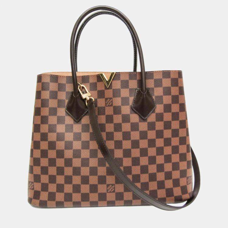 Pre Owned Louis Vuitton Ebene Damier Kensington Handbag