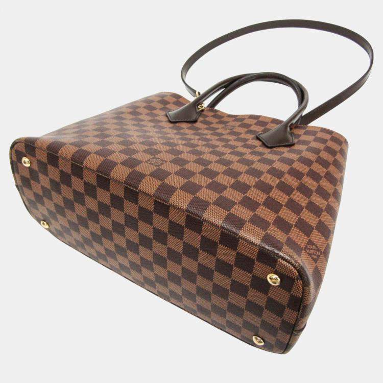 Pre Owned Louis Vuitton Ebene Damier Kensington Handbag