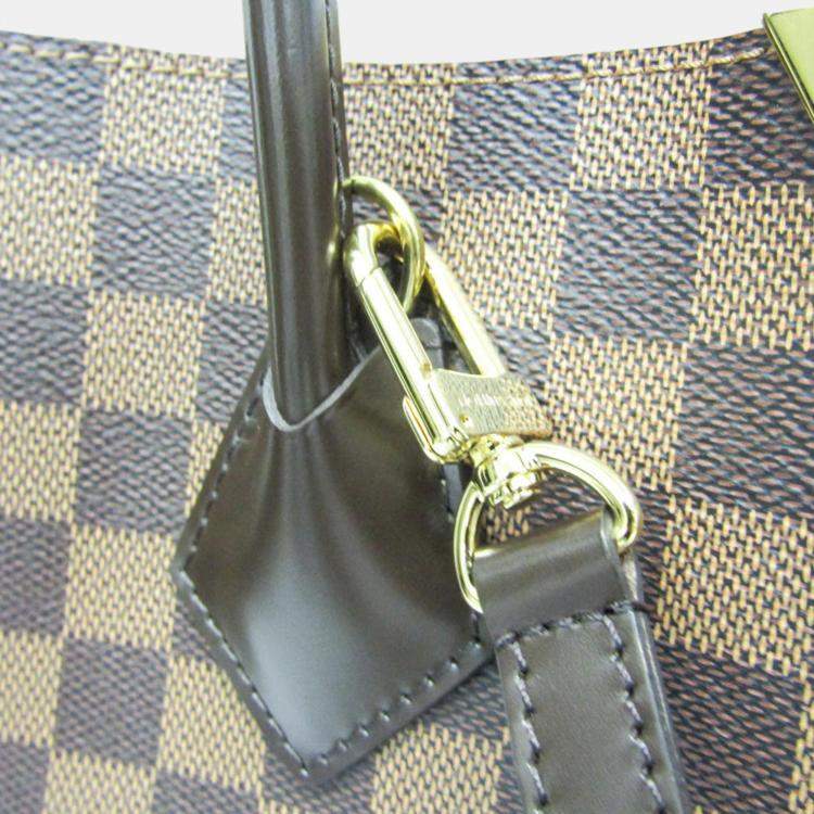 Pre Owned Louis Vuitton Ebene Damier Kensington Handbag