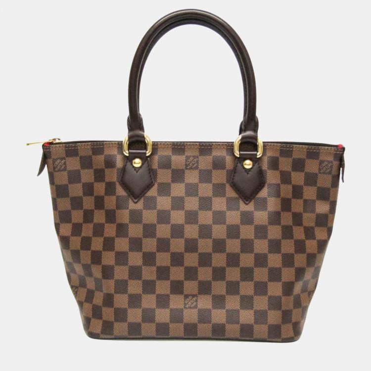 Pre Owned Louis Vuitton Ebene Damier Saleya PM Handbag
