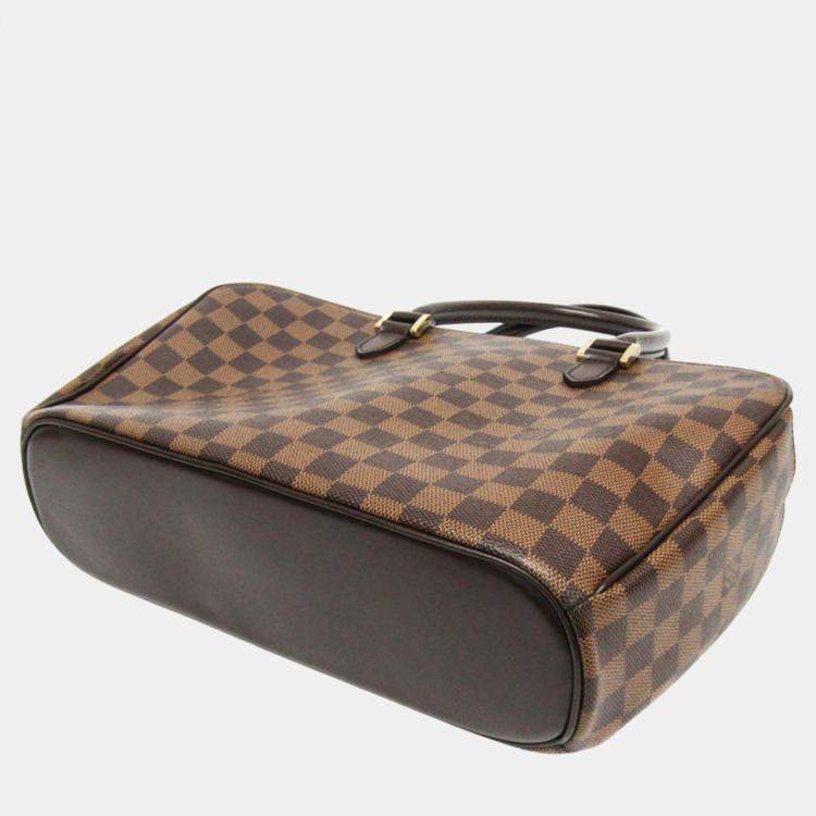 Pre Owned Louis Vuitton Ebene Damier Sarria Horizontal Handbag