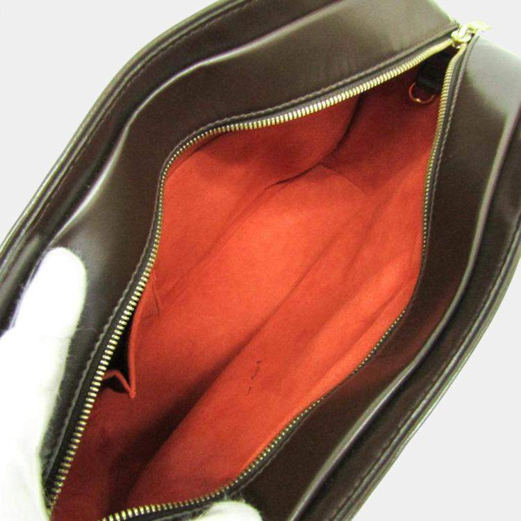 Pre Owned Louis Vuitton Ebene Damier Sarria Horizontal Handbag