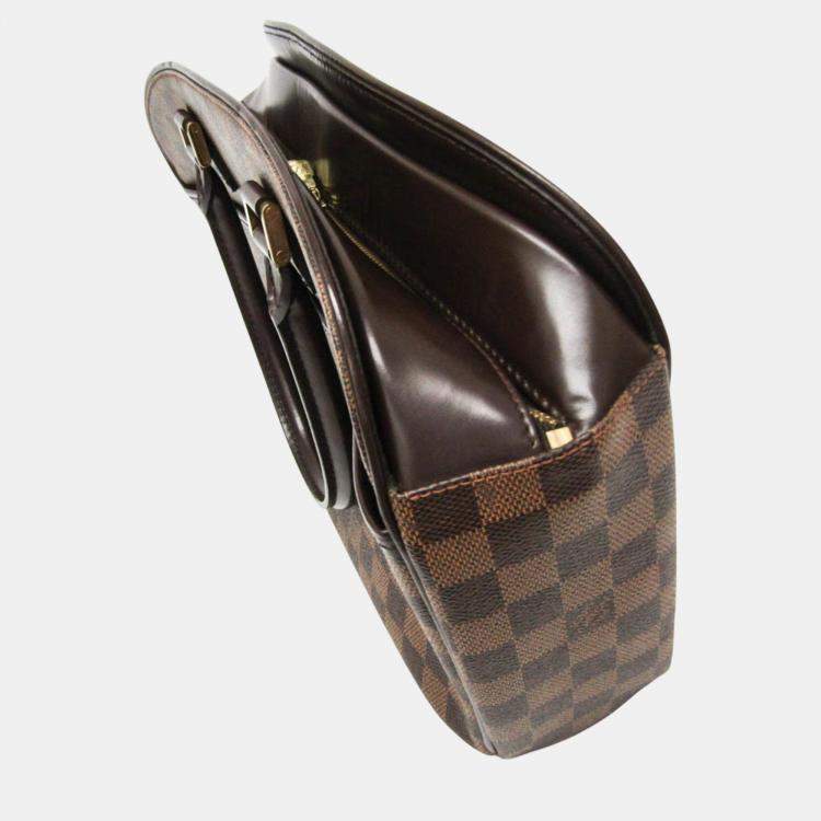 Pre Owned Louis Vuitton Ebene Damier Sarria Horizontal Handbag