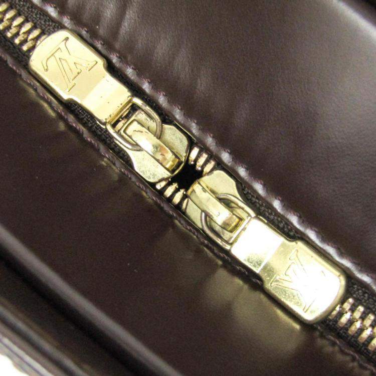 Pre Owned Louis Vuitton Ebene Damier Sarria Horizontal Handbag