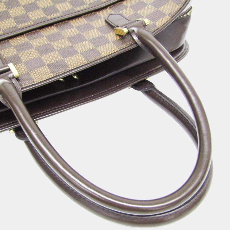 Pre Owned Louis Vuitton Ebene Damier Sarria Horizontal Handbag