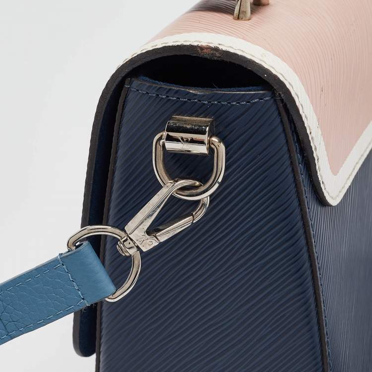 Pre Owned Louis Vuitton Blue/Multicolor Epi Leather Peace Love Twist MM Top Handle Bag