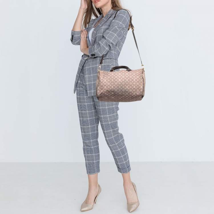 Pre Owned Louis Vuitton Sepia Monogram Mini Lin Canvas Speedy 30 Bag