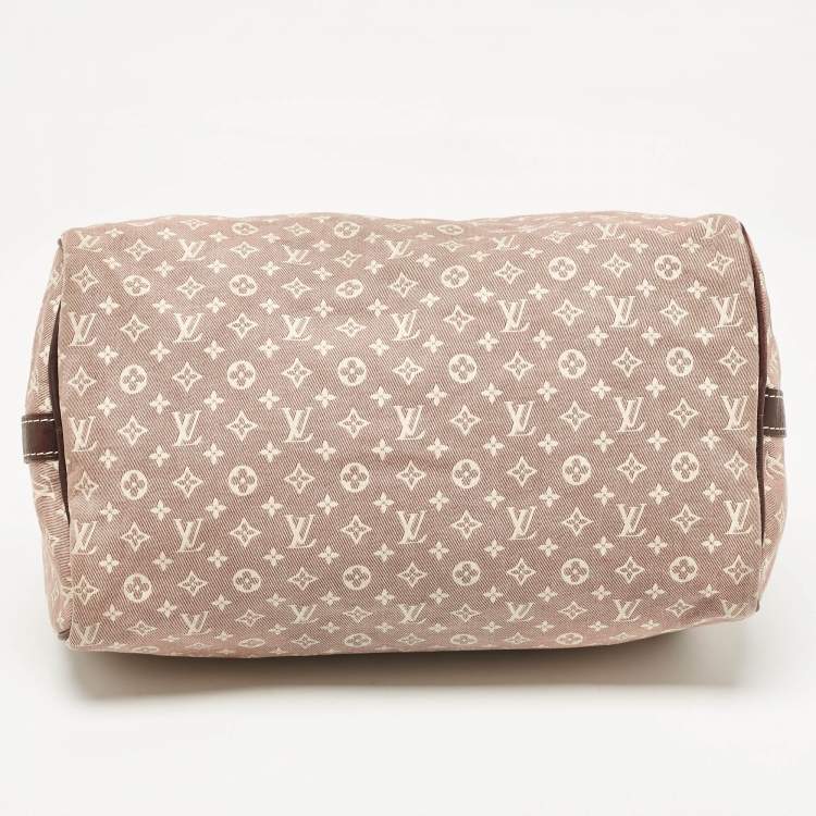Pre Owned Louis Vuitton Sepia Monogram Mini Lin Canvas Speedy 30 Bag