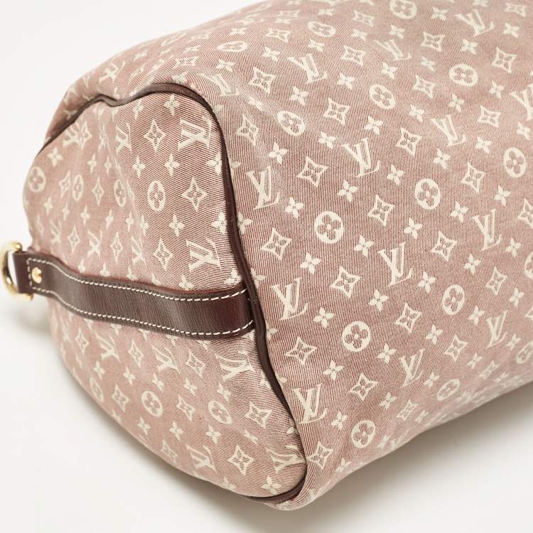 Pre Owned Louis Vuitton Sepia Monogram Mini Lin Canvas Speedy 30 Bag