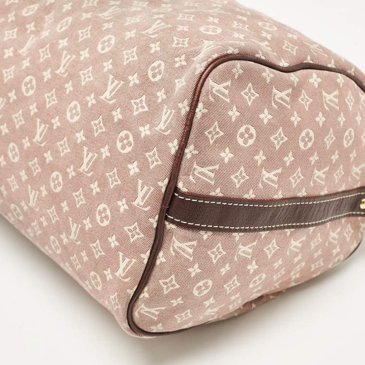 Pre Owned Louis Vuitton Sepia Monogram Mini Lin Canvas Speedy 30 Bag